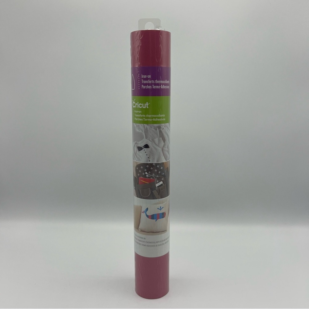 NWT Cricut Iron On Vinyl 12x19 Heat Transfer Roll Pink Rose 2014 Craft‎ DIY